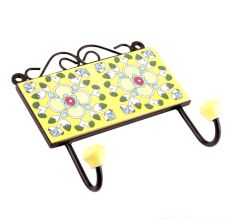Yellow Ceramic Floral Tiles Hooks Online