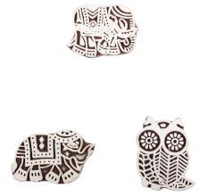 Set of 3 Piece New Mix Wooden Printing Block