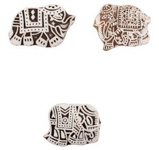 Set of 3 Piece New Mix Wooden Printing Block