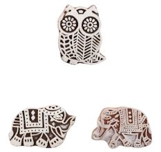 Set of 3 Piece New Mix Wooden Printing Block
