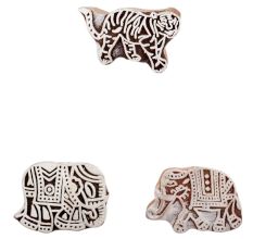 Set of 3 Piece New Mix Wooden Printing Block