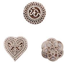 Set of 3 Piece New Mix Wooden Printing Block
