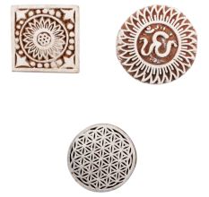 Set of 3 Piece New Mix Wooden Printing Block