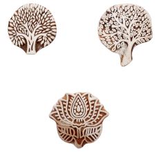 Set of 3 Piece New Mix Wooden Printing Block