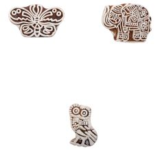 Set of 3 Piece New Mix Wooden Printing Block