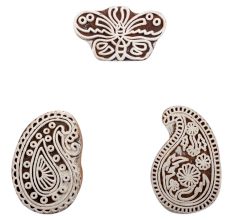 Set of 3 Piece New Mix Wooden Printing Block