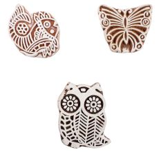 Set of 3 Piece New Mix Wooden Printing Block