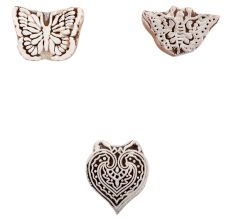 Set of 3 Piece New Mix Wooden Printing Block