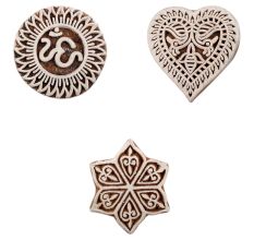 Set of 3 Piece New Mix Wooden Printing Block