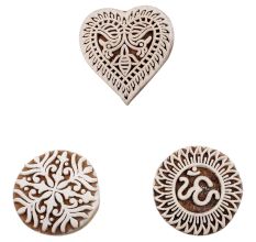 Set of 3 Piece New Mix Wooden Printing Block