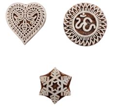Set of 3 Piece New Mix Wooden Printing Block