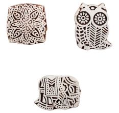 Set of 3 Piece New Mix Wooden Printing Block