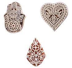 Set of 3 Piece New Mix Wooden Printing Block
