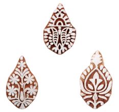 Set of 3 Piece New Mix Wooden Printing Block