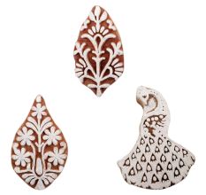 Set of 3 Piece New Mix Wooden Printing Block