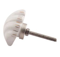 White Sea Shell Ceramic Drawer Knob
