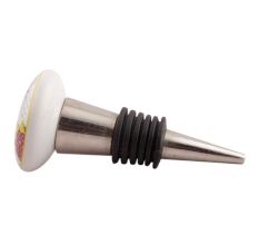 Multicolor Parrot Flat Ceramic Wine Stopper