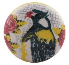 Multicolor Parrot Flat Ceramic Wine Stopper