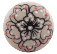 Black With Pink Dotted Ceramic Wine Stopper