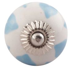 Turquoise Heart Ceramic Floral Cabinet Knobs Online