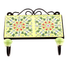 Forest Green And Red Flower Tiles Hooks Online 