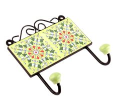 Forest Green And Red Flower Tiles Hooks Online 