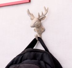 White Reindeer Iron Hooks