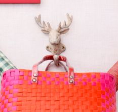 White Reindeer Iron Hooks