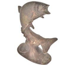 Brass Handmade Fish Figurine Statue