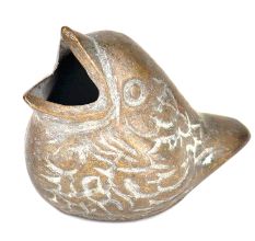 Brass Bird Open Mouth Ashtray pen Pencil holder