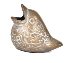 Brass Bird Open Mouth Ashtray pen Pencil holder