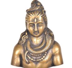 Brass Half Body Shiva Wall Art