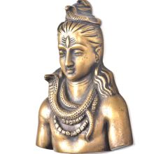 Brass Half Body Shiva Wall Art