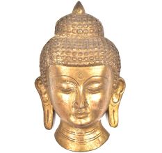 Lord Buddha Head Brass Statue