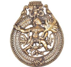 Brass Hanuman under Sheshnag Wall Hanging