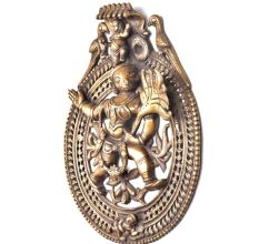 Brass Hanuman under Sheshnag Wall Hanging