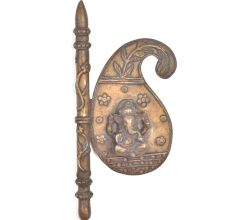 Lord Ganesha Pasley Brass Wall Hanging