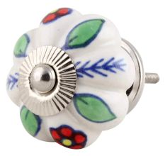 Red Dahlia Ceramic Knob