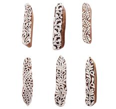 Set of 6 Piece New Mix Wooden Printing Blocks