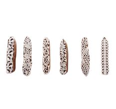 Set of 6 Piece New Mix Wooden Printing Blocks