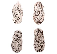 Set of 4 Piece New Mix Wooden Printing Blocks