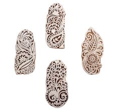 Set of 4 Piece New Mix Wooden Printing Blocks