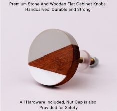 Mixed Shell Wooden Round Drawer Knob Online