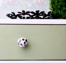 Mixed Shell Wooden Football Pattern Drawer Knobs Online