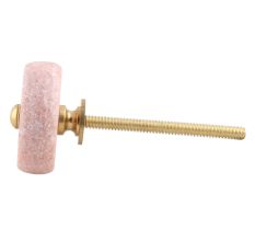 Light Pink Stone Flat Dresser Knob Online