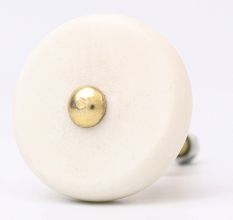 White Stone Flat Drawer Knob Online