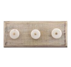 White Stone Flat Wooden Hooks Online