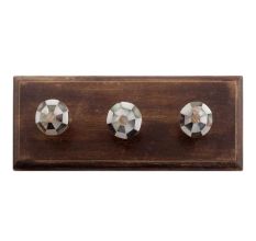 Mixed Shell Football Pattern Wooden Hooks
