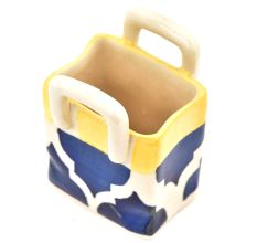 Handcrafted Small Blue Ceramic Cutlery Stand
