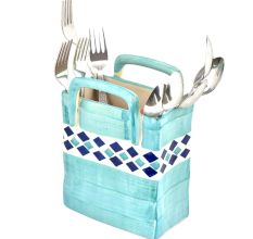 Light Blue Ceramic Cutlery Stand